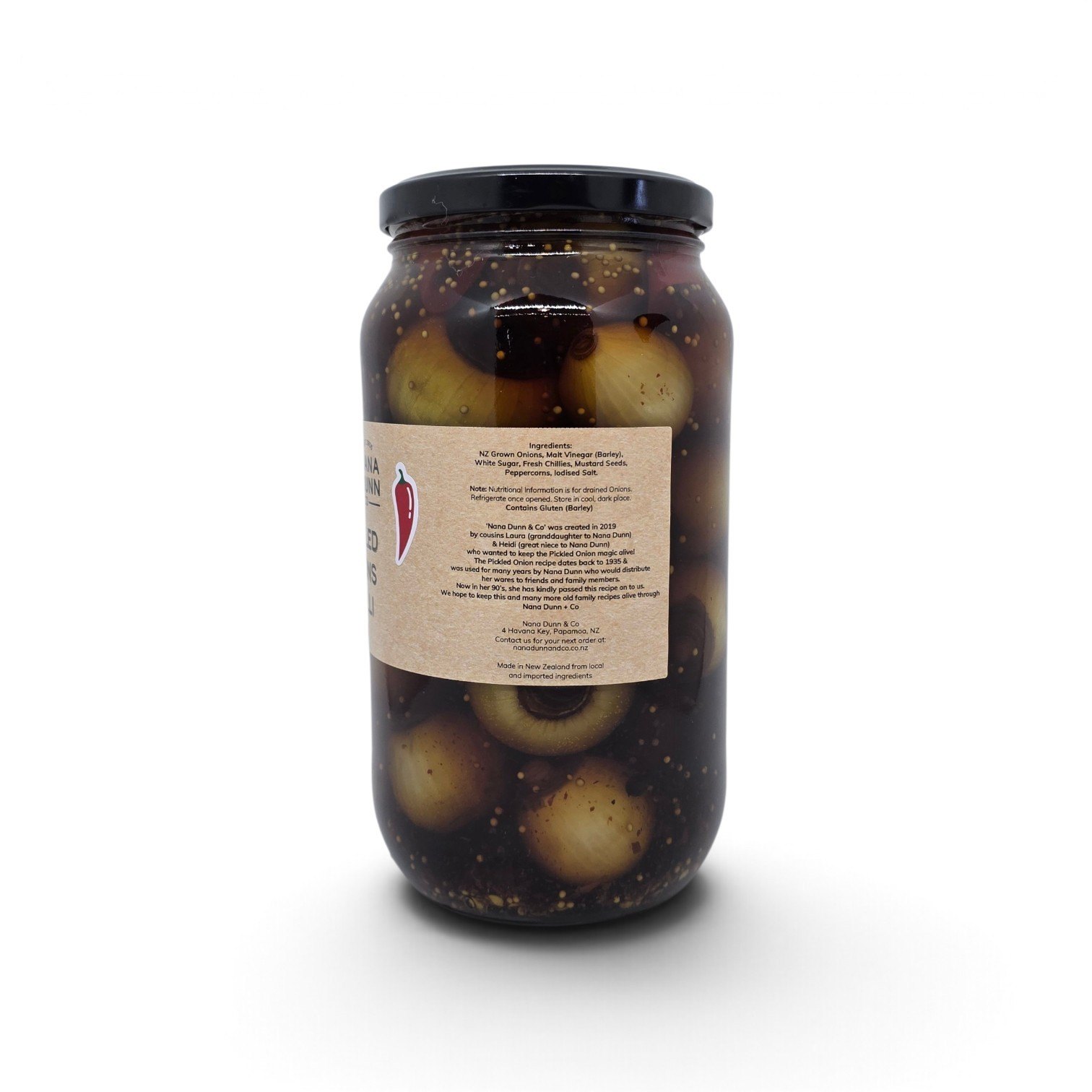 Chilli Pickled Onions label