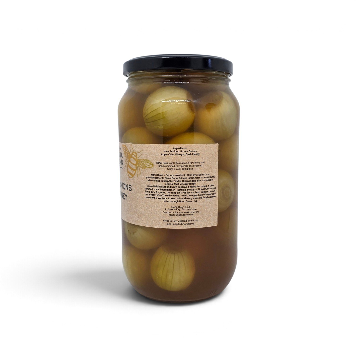 ACV/Honey Pickled Onions label