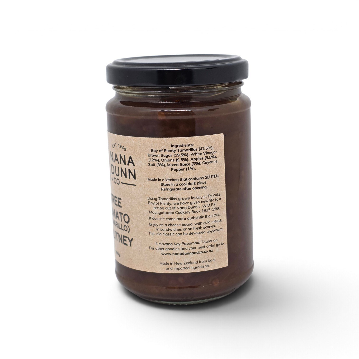 Tamarillo (Tree Tomato) Chutney label
