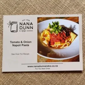 Tomato + Onion Relish label